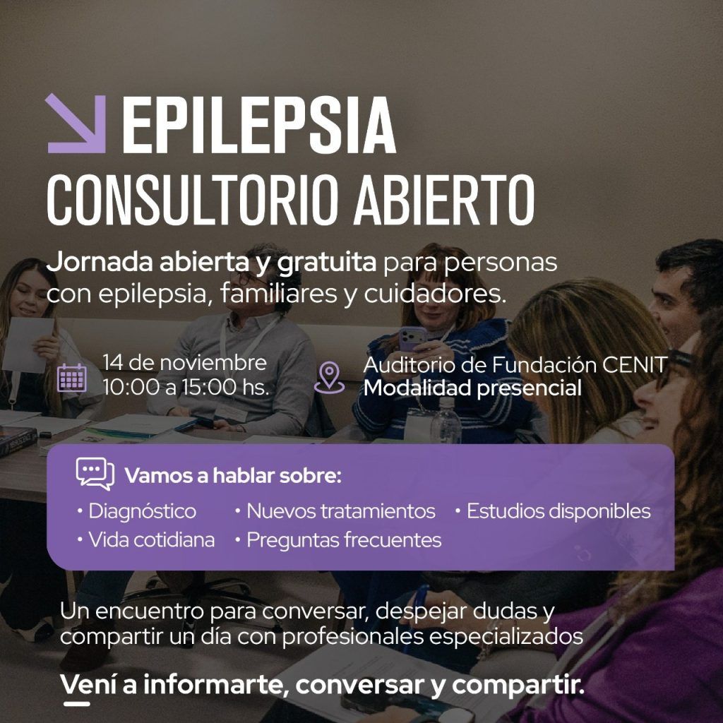 Epilepsia: Consultorio abierto. Jornada abierta y gratuita para personas con epilepsia, familiares y cuidadores